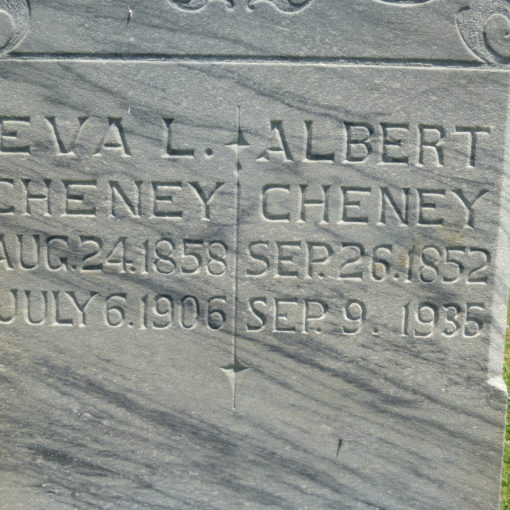 Eva and Albert Cheney Headstone - Fairlawn Cemetery, Oklahoma City