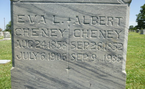 Eva and Albert Cheney Headstone - Fairlawn Cemetery, Oklahoma City